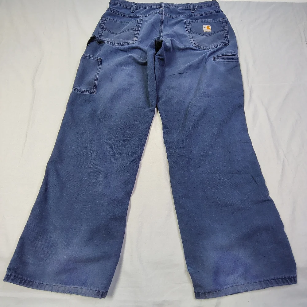 Carhartt FR Pants Mens Size 36x31 Blue Loose Straight‎